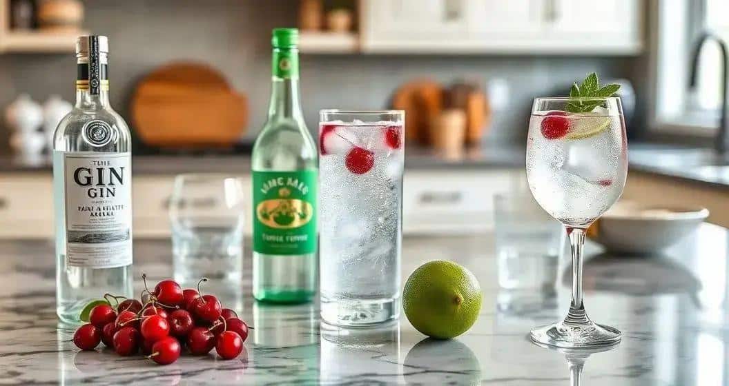 Zubereitung des Gin Tonic mit Acerola