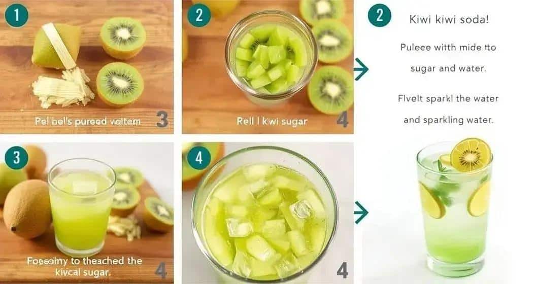 Zubereitung von Kiwi-Soda