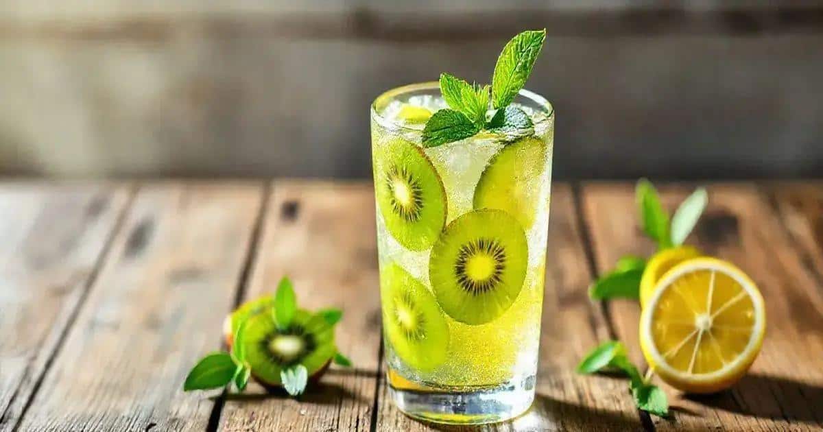 Zubereitung von Kiwi-Soda