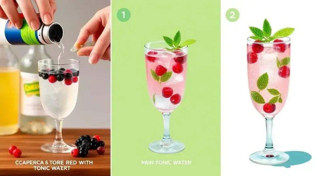 Zubereitungsmethode für Cachaça mit roten Beeren und Tonic Water