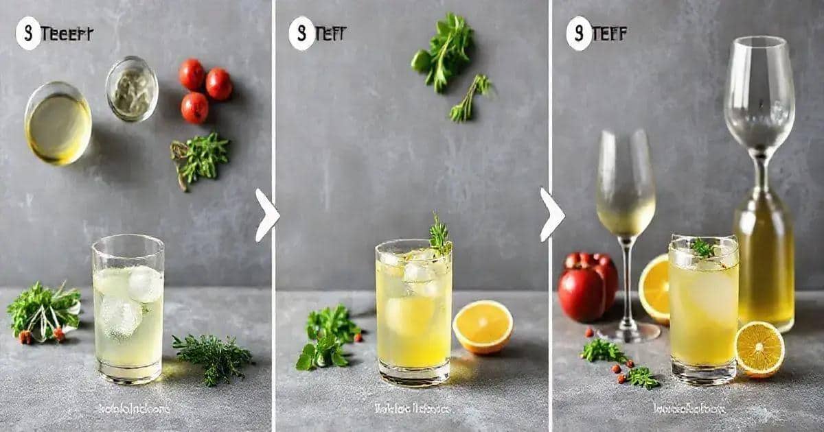 Zubereitungsmethode für Drink mit Weißwein