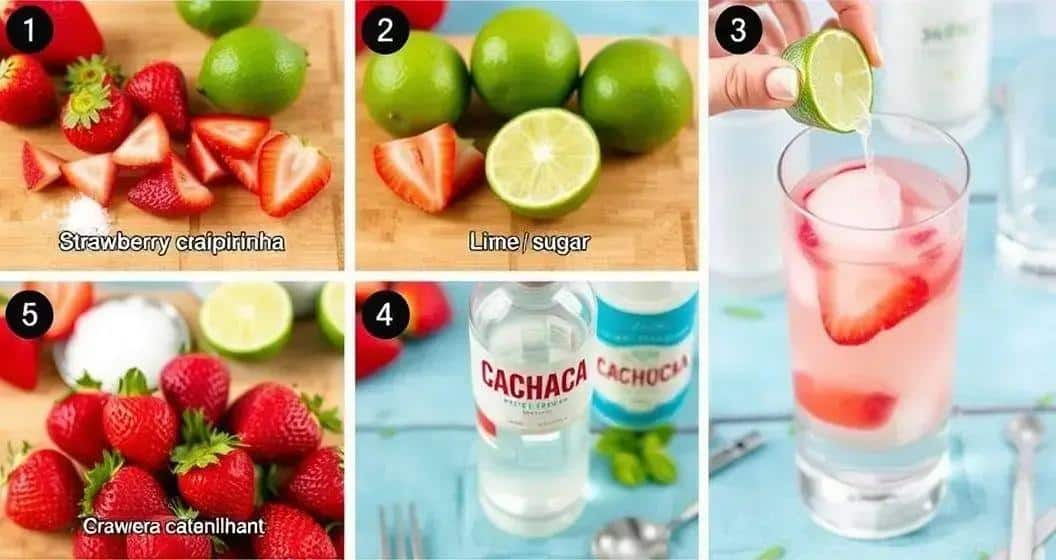 Zubereitungsmethode für Erdbeer-Caipiríssima