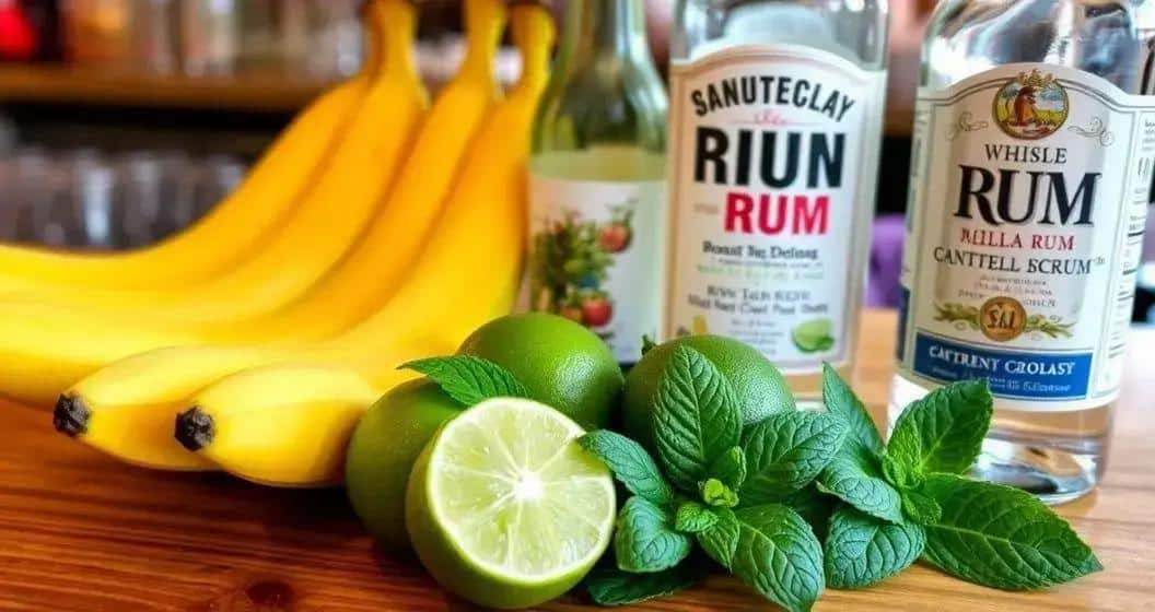 Zutaten für Bananen Daiquiri