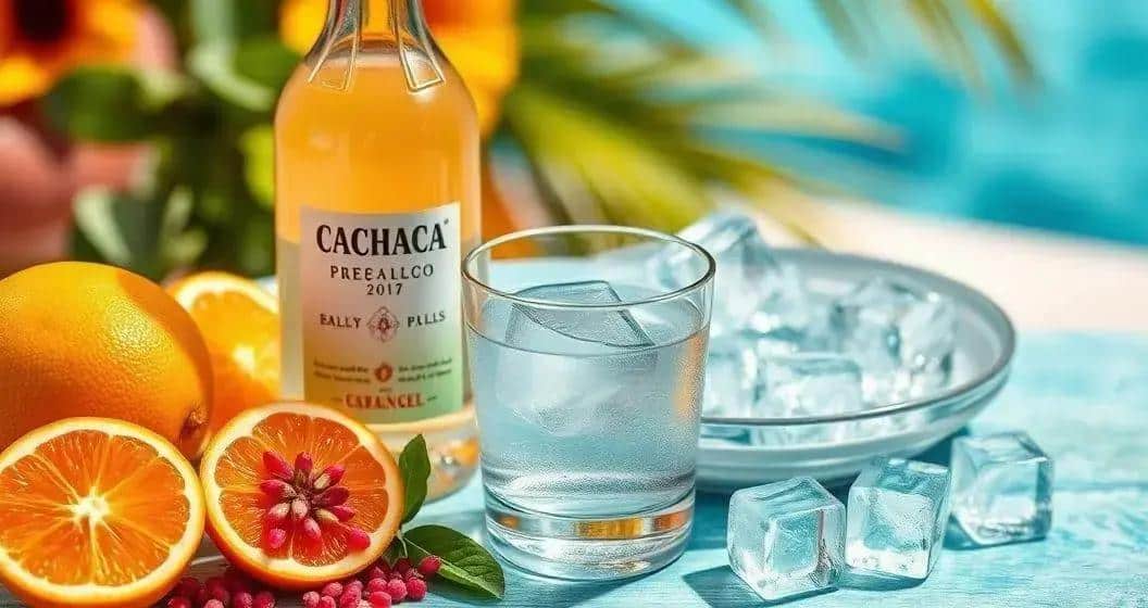 Zutaten für Cachaça mit Orange und rosa Pfeffer
