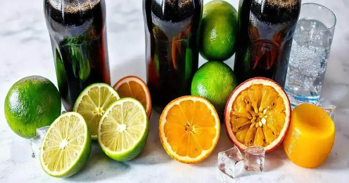 Zutaten für Cola-Limonade mit Passionsfruchtschaum