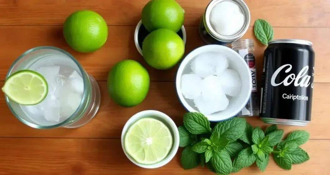 Zutaten für Cuba Libre Caipiroska