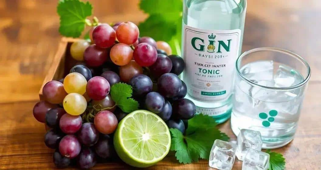 Zutaten für den Gin Tonic mit Trauben