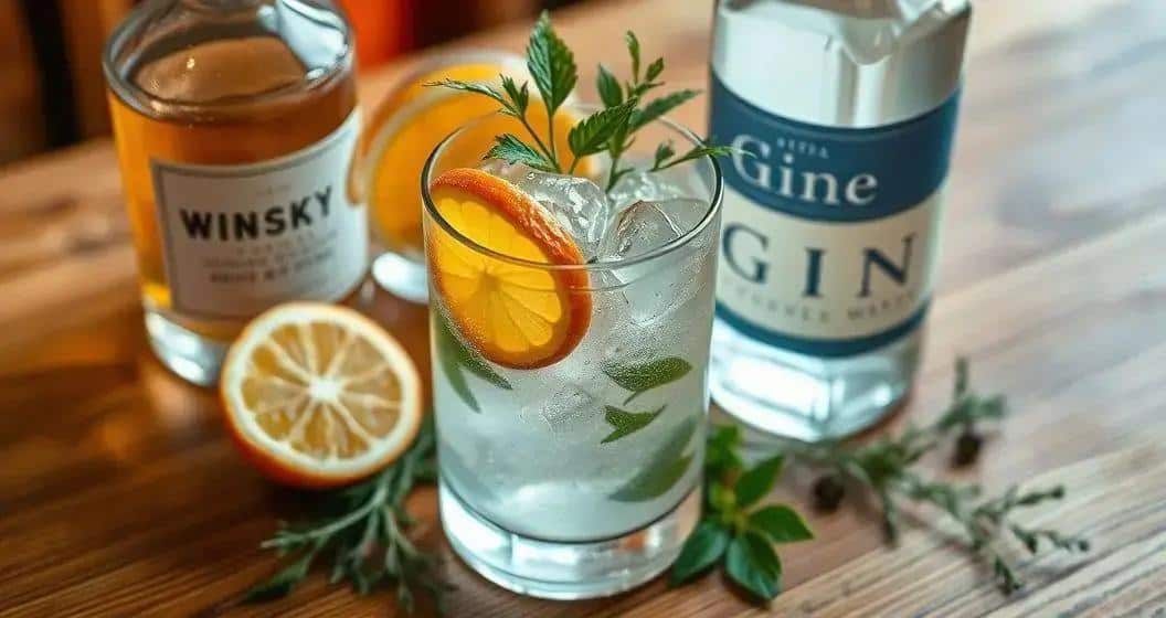 Zutaten für den Gin Tonic mit Whisky