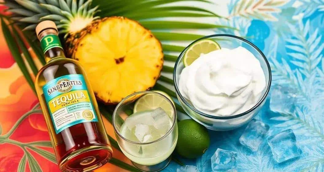 Zutaten für den tropischen Tequila Cocktail