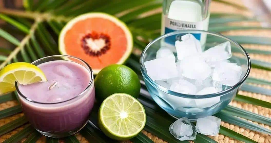Zutaten für die Açaí-Caipirinha