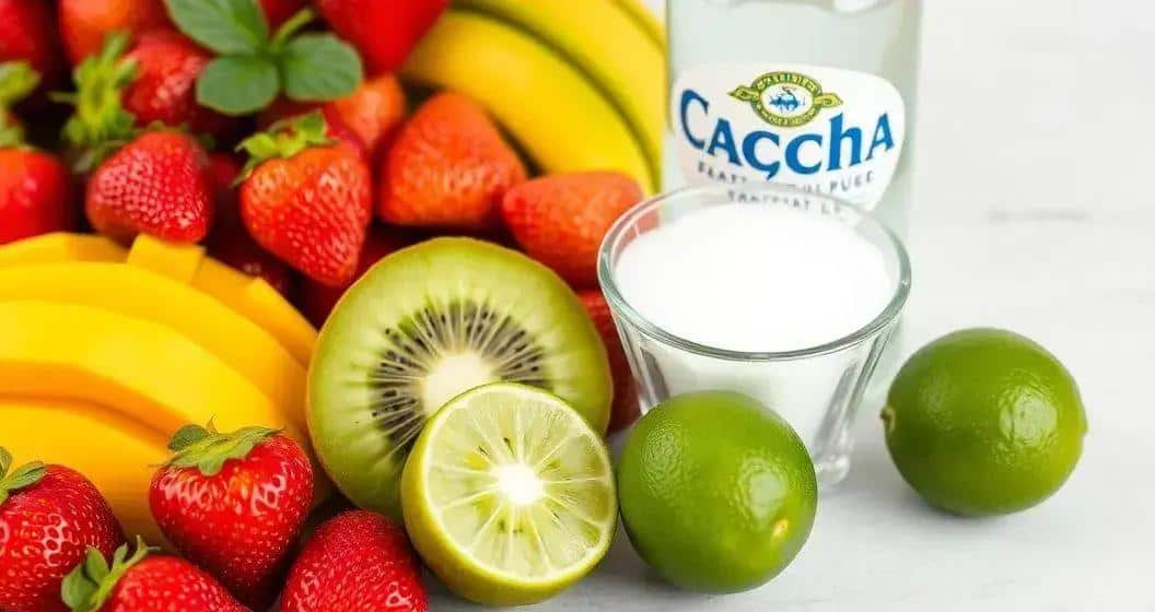 Zutaten für die Frucht-Caipiríssima