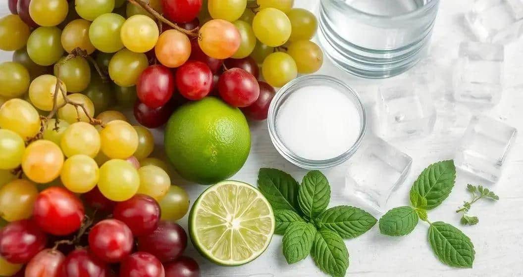 Zutaten für die Trauben-Caipiroska