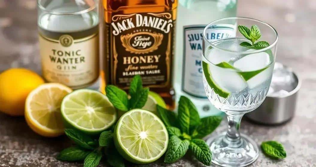 zutaten fur gin tonic mit jack daniels honey 1 - Best Blog Brasil - Os Blogs mais Incríveis da Web
