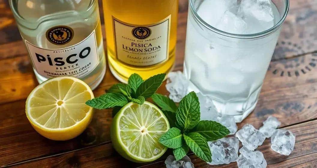 Zutaten für Pisco mit sizilianischem Zitronensoda