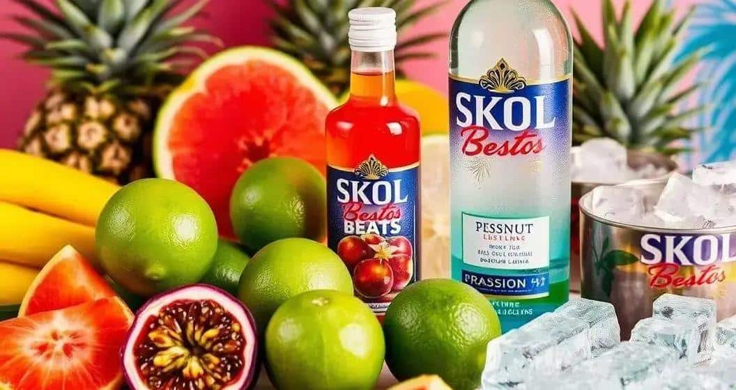 Zutaten für Skol Beats Passion mit Passionsfruchtlikör Zutaten für Skol Beats Passion mit Passionsfruchtlikör