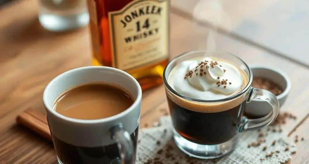 Zutaten für Whisky mit Kaffee und Sahneschaum