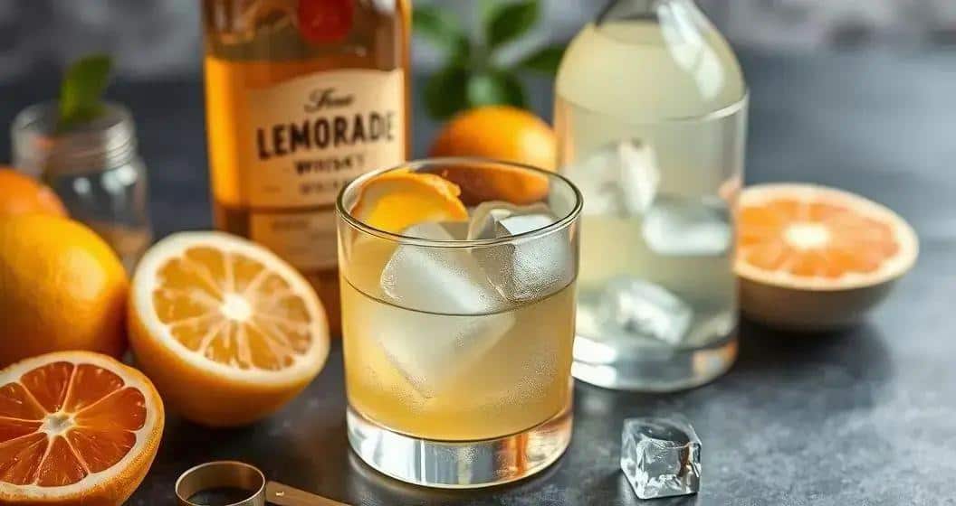 Zutaten für Whisky mit Mandarinenlimonade und Zitronenzeste