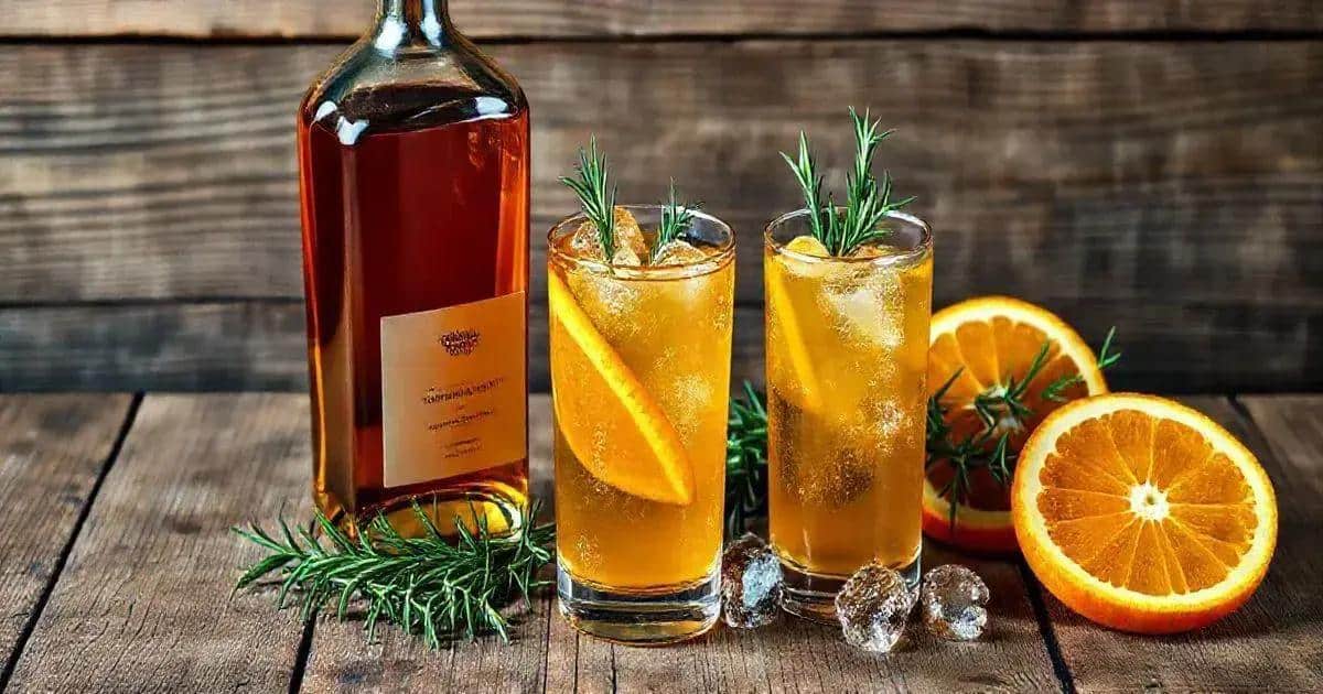 Zutaten für Whisky mit Orangenlimonade und Rosmarin