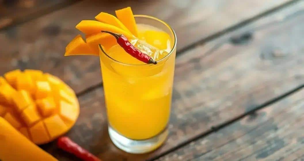 Zutaten für Wodka mit Mangosaft und rosa Pfeffer