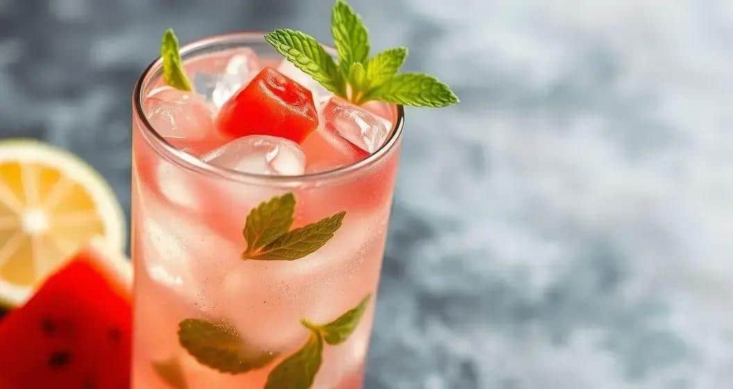 Zutatenliste für Wodka mit Wassermelonensaft und sizilianischer Zitronenzeste