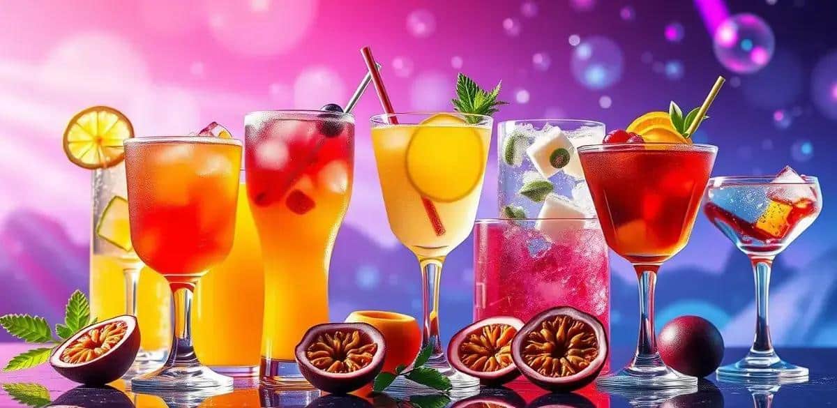 Cocktail Variations with Passion Fruit and Bubbles