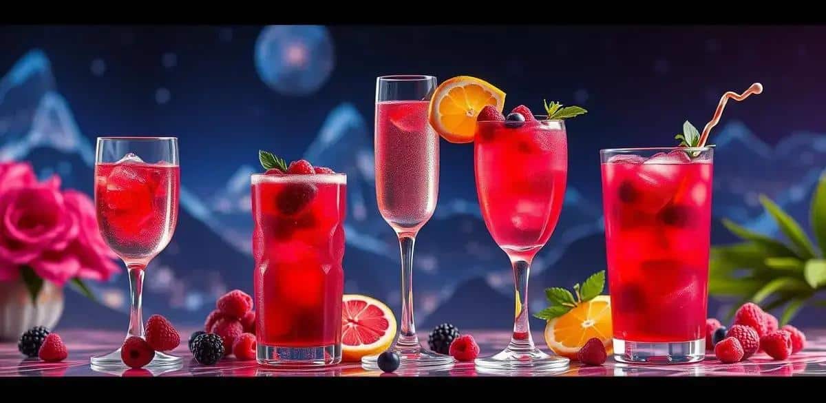 Creative Variations of Champagne with Red Berry Juice