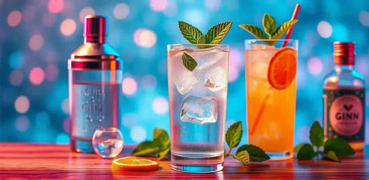 Preparation Method for Gin with Tangerine Soda and Mint