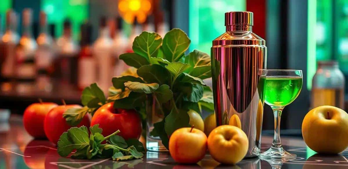 Preparation Method for Green Drink with Apple Liqueur