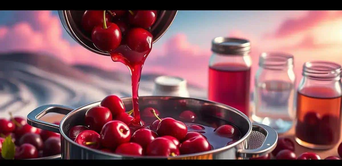 Preparing the Cherry Syrup