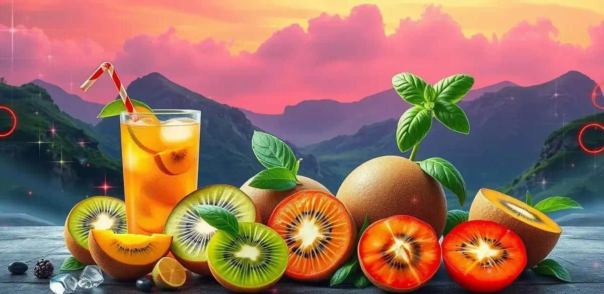 Recipe Curiosities of Kiwi Soda and Basil Drink