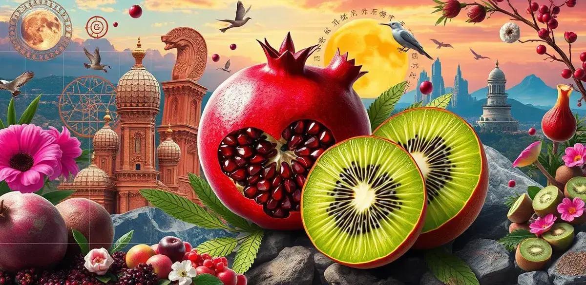 Recipe Curiosities of Pomegranate and Kiwi