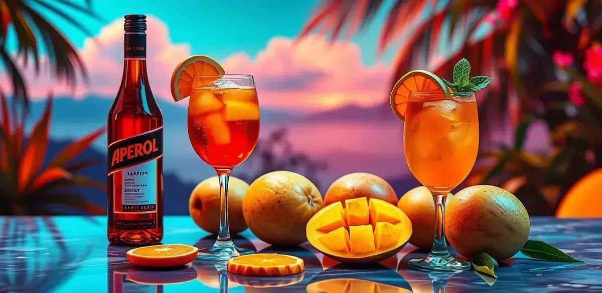 Recipe Ingredients for Aperol with Sparkling Wine and Mango Juice