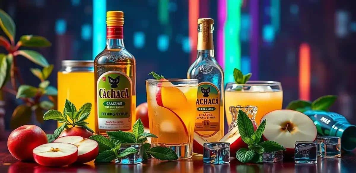 Recipe Ingredients for Cachaça with Ginger Syrup and Apple