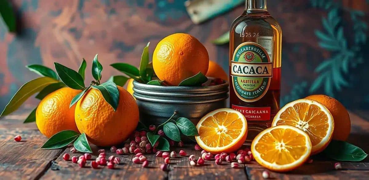 Recipe Ingredients for Cachaça with Orange and Pink Pepper