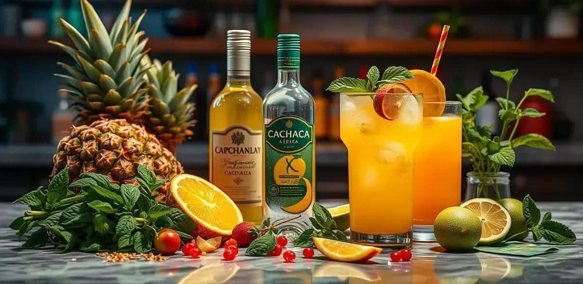 Recipe Ingredients for Cachaça with Pineapple and Mint