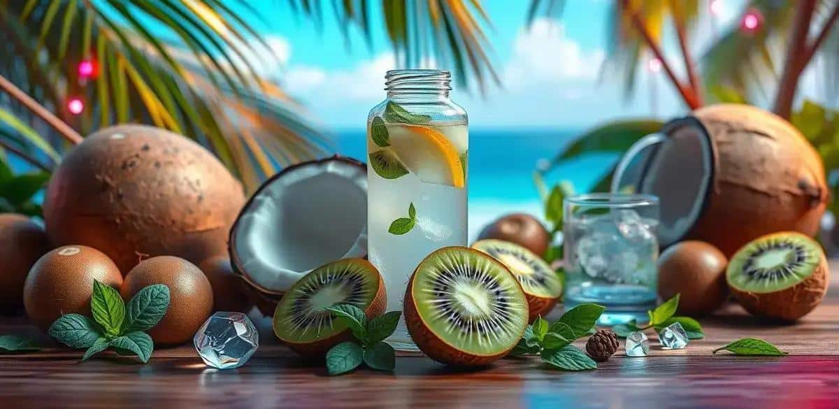 Recipe Ingredients for Coconut Water with Kiwi Soda