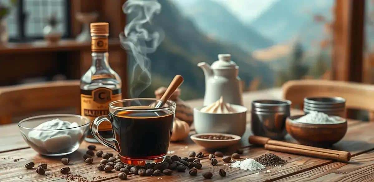 Recipe Ingredients for Coffee with Hazelnut Liqueur and Whipped Cream