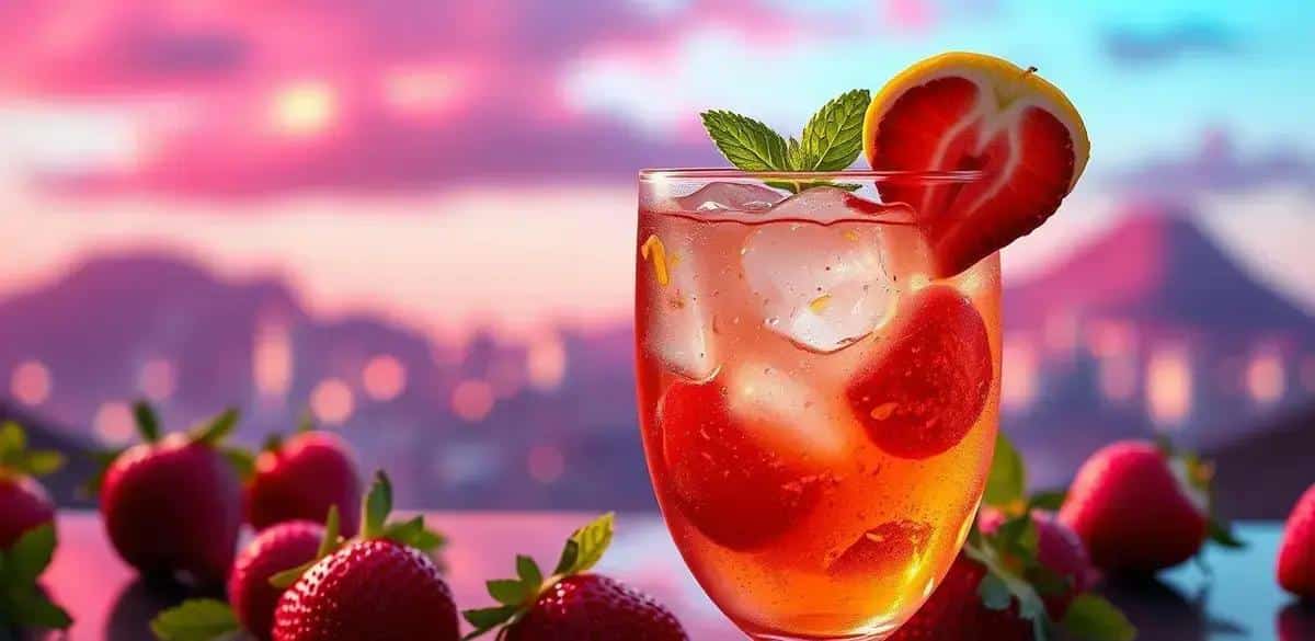 Rosé Wine with Strawberry Liqueur and Lemon Zest: A Refreshing Summer Cocktail