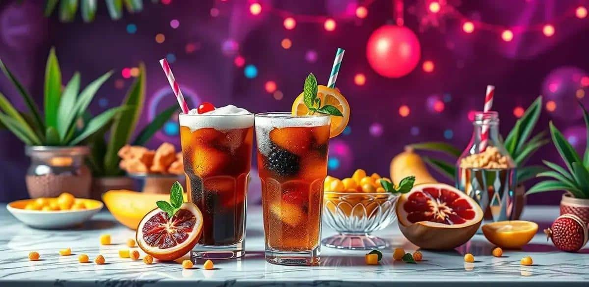 Serving Suggestions for Cola Soda with Passion Fruit Foam