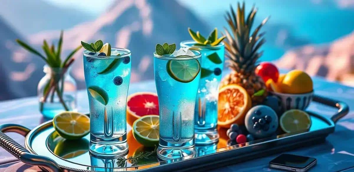Serving Suggestions for Gin and Tonic with Blue Curaçao