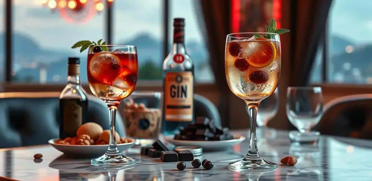 Serving Suggestions for Gin and Tonic with Cocoa Liqueur