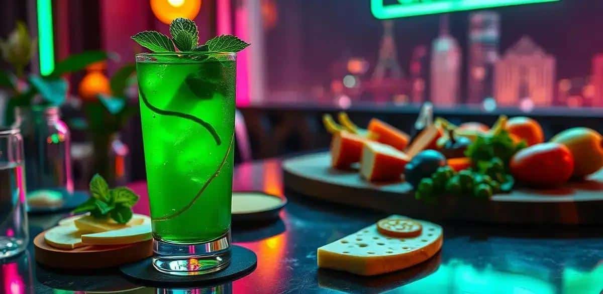 Serving Suggestions for Green Drink with Apple Liqueur