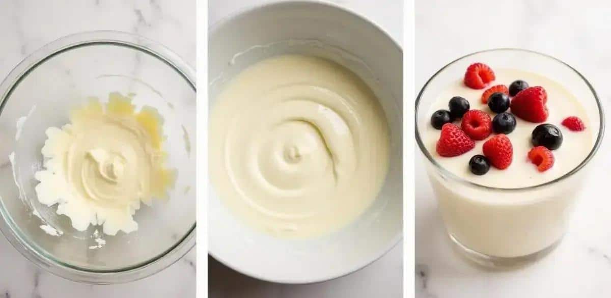 Step-by-Step Preparation Method of White Chocolate with Berry Liqueur