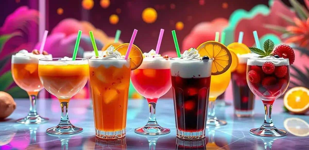 Variations of Cola Soda with Passion Fruit Foam