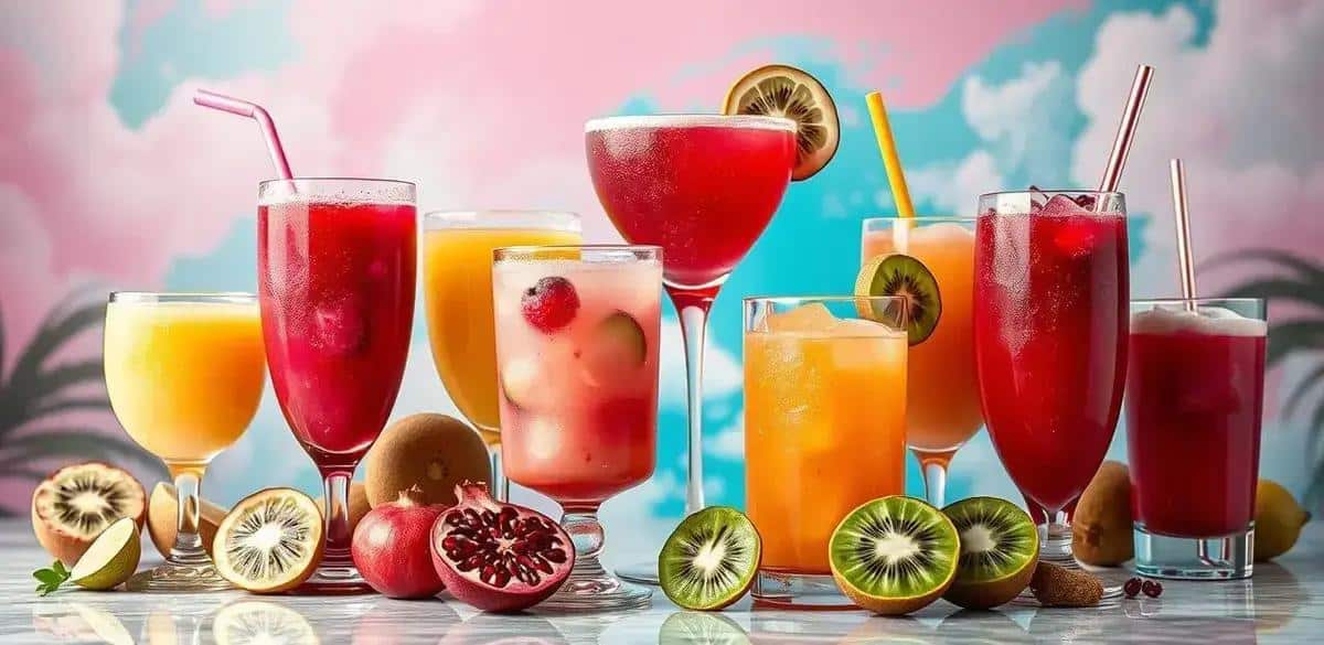 Variations of Pomegranate and Kiwi Drink