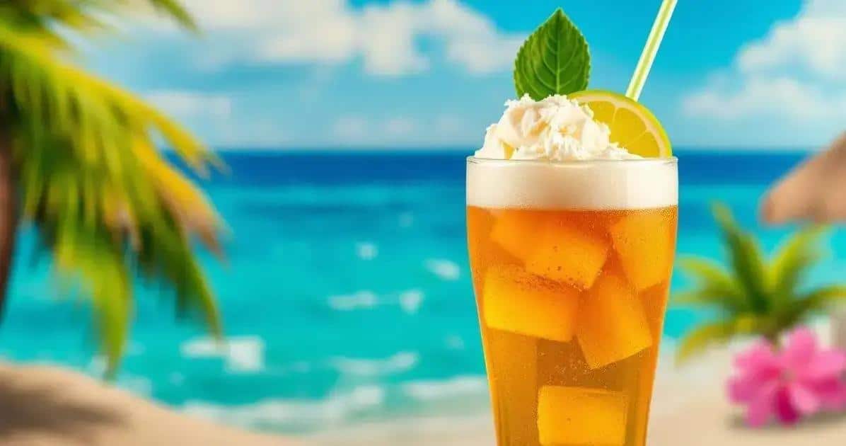 Beer with Lime Ice Cream and Coconut Shavings: A Unique Frothy Delight