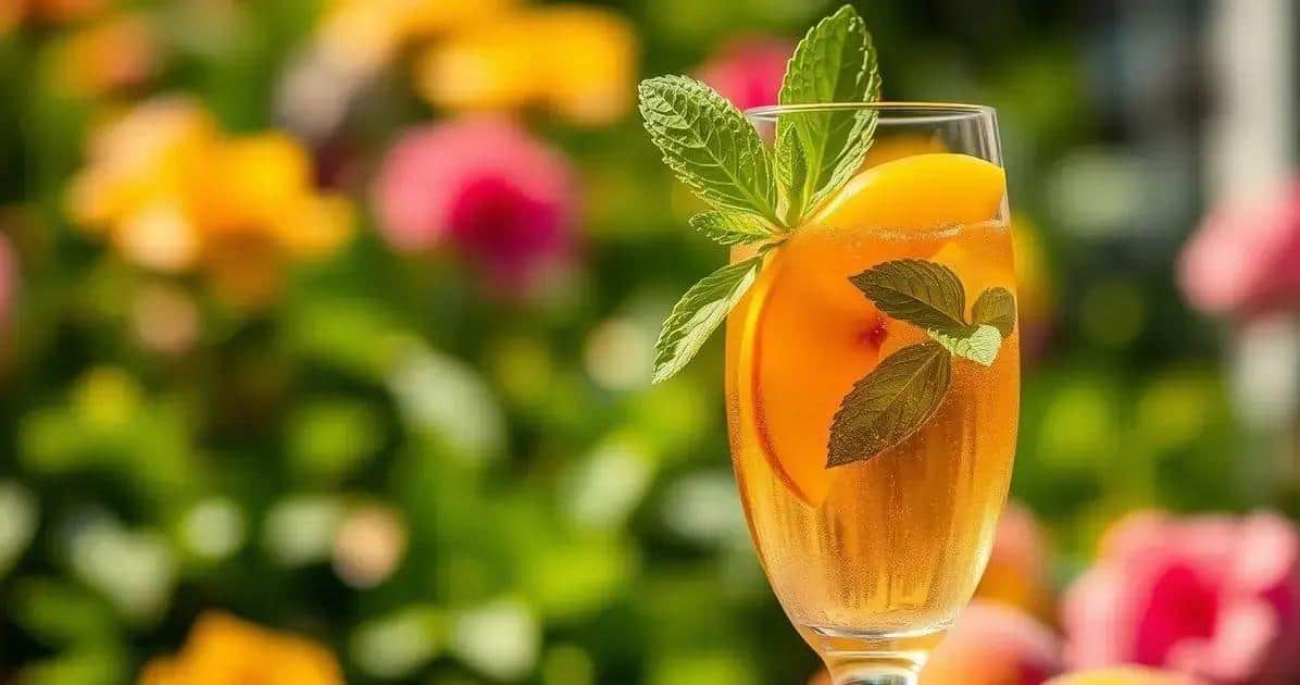 Champagne with Peach Liqueur and Mint: A Refreshing Cocktail Delight
