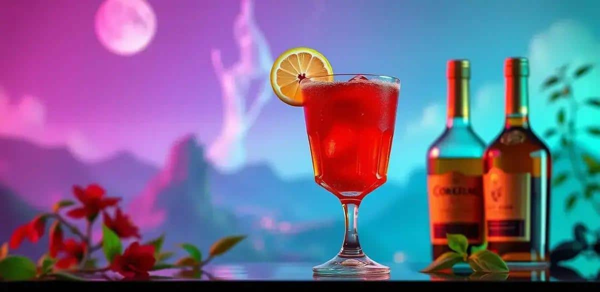 Cognac with Hibiscus Foam and Lemon: A Refreshing and Unique Cocktail Experience