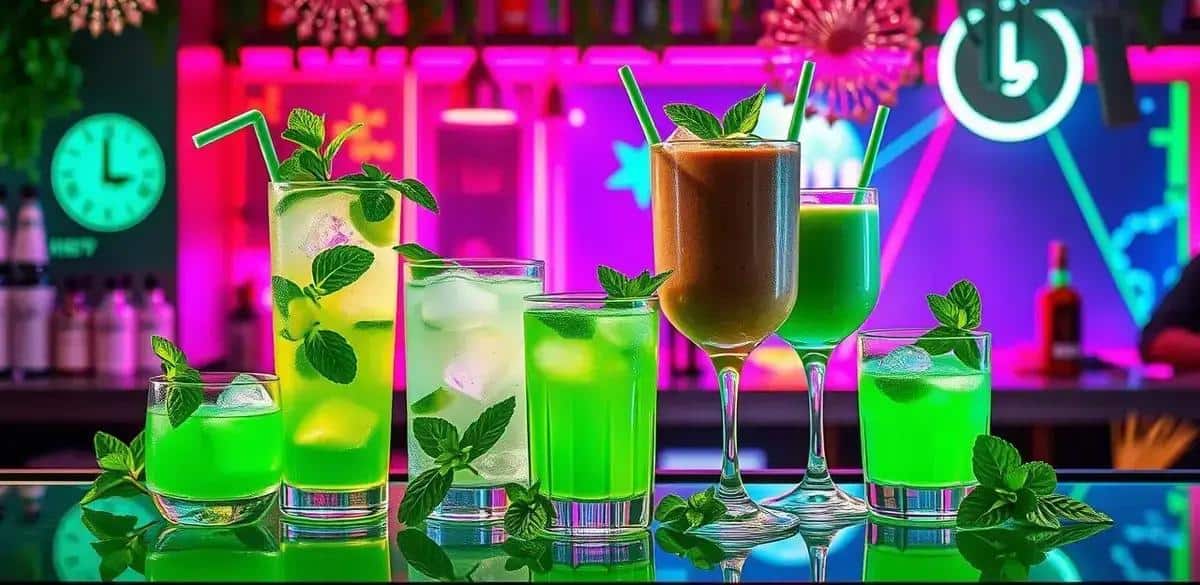 Creative Variations on Green Drinks with Mint Liqueur