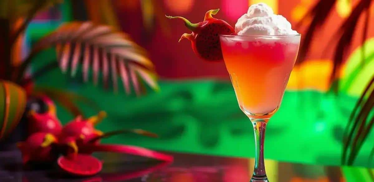 Dragon Fruit Caipiríssima with Ginger Foam: A Refreshing Tropical Twist